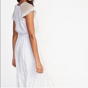 Crochet Sleeve Tiered Midi Dress 🆕